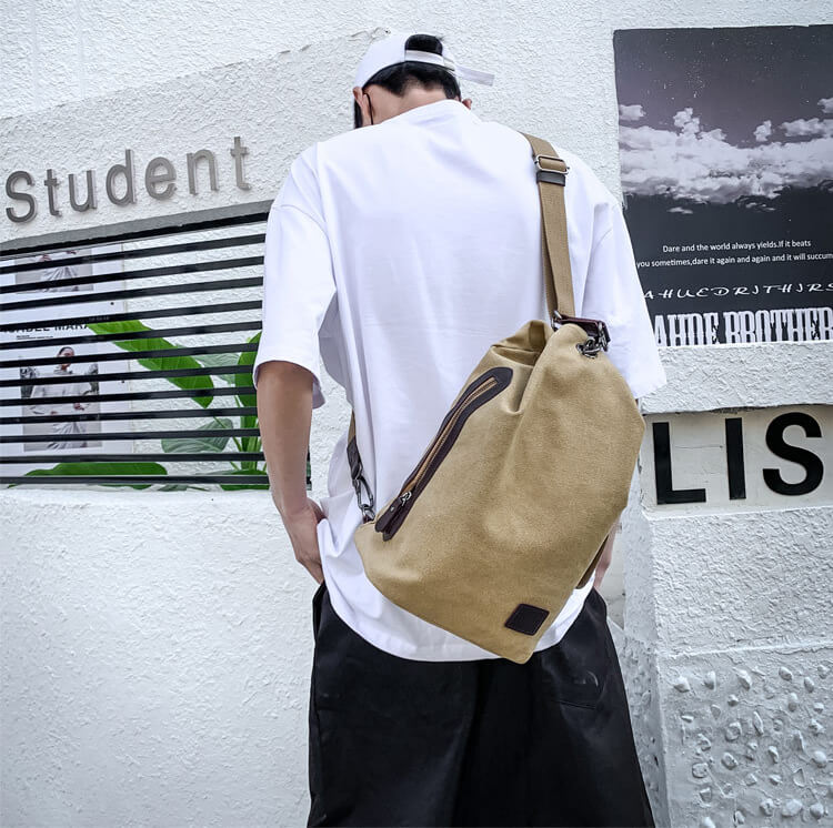 Canvas Crossbody Backpack for Men