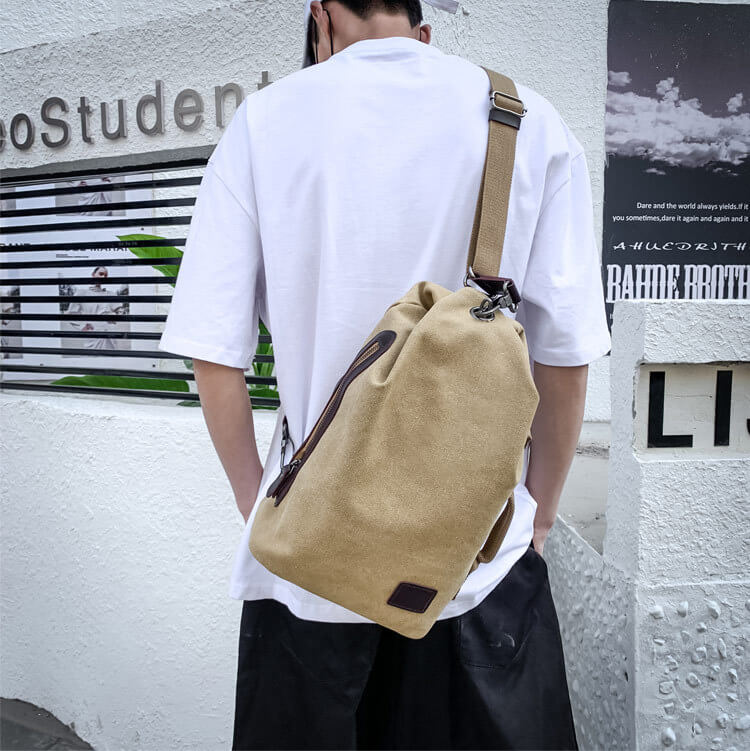Canvas Crossbody Backpack for Men