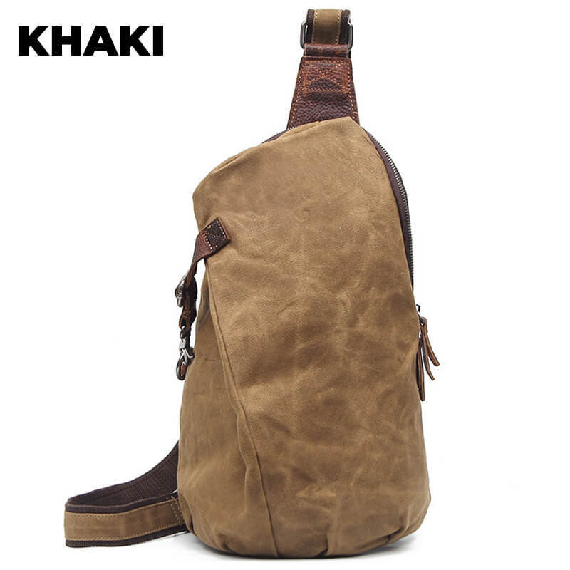 RETRO SONS - Canvas Crossbody Sling Bag with Anti-Thief Pocket