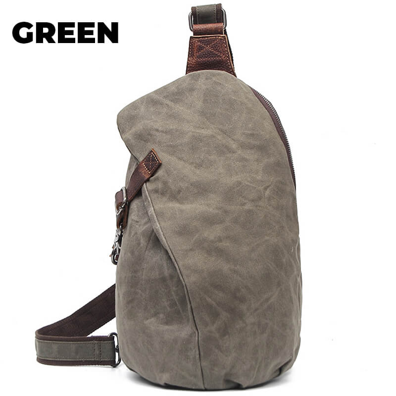 RETRO SONS - Canvas Crossbody Sling Bag with Anti-Thief Pocket