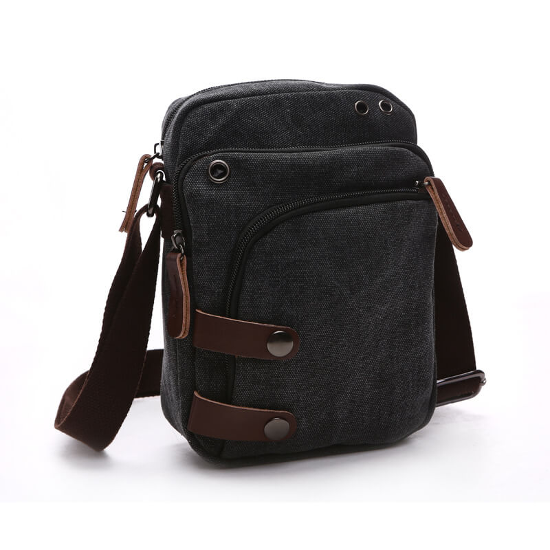 Small Canvas Messenger Bag for Men