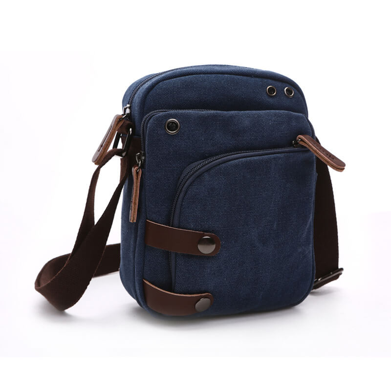 Small Canvas Messenger Bag for Men