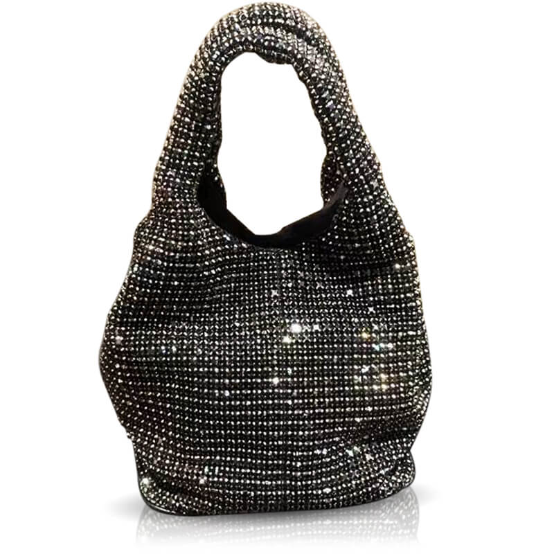Rhinestones Bucket Design Handbag