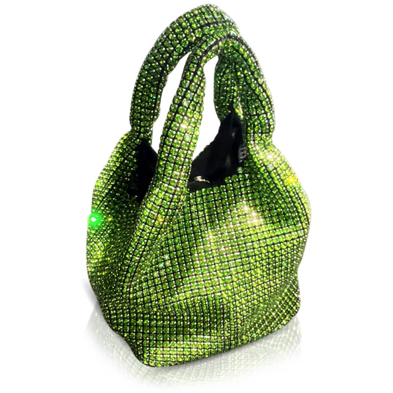 Rhinestones Bucket Design Handbag