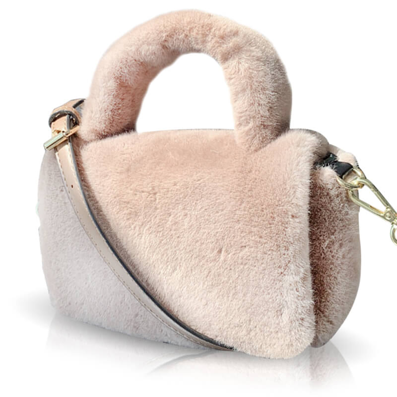 Autumn & Winter Style Faux Fur Handbag
