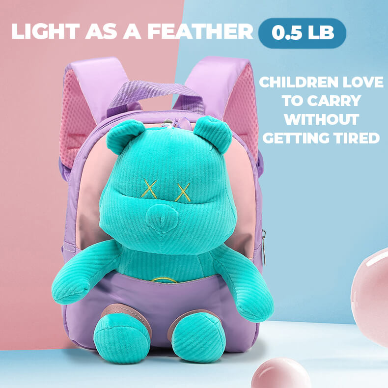 Cute Toddler Kids Backpack with Teddy Bear
