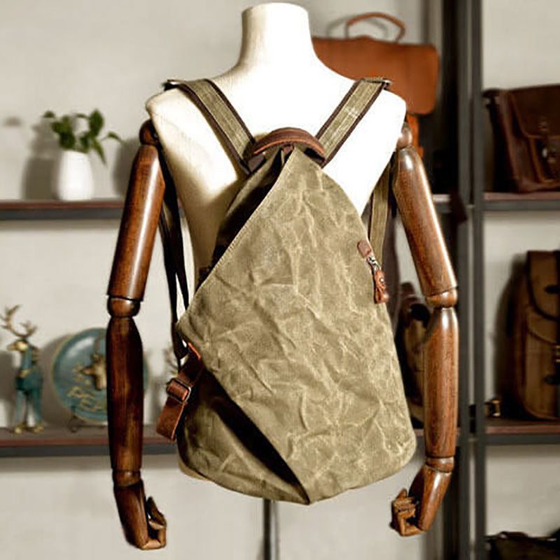 RETRO SONS - Canvas Crossbody Sling Bag with Anti-Thief Pocket