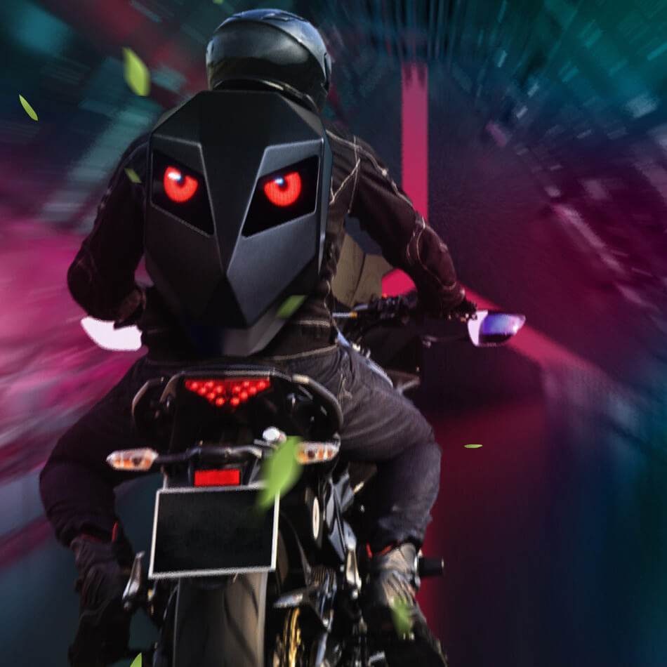 THE GOOL - LED Screen Shell Backpack for Biker
