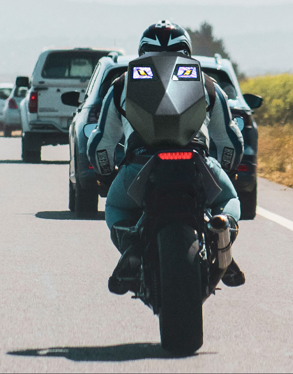 THE GOOL - LED Screen Shell Backpack for Biker