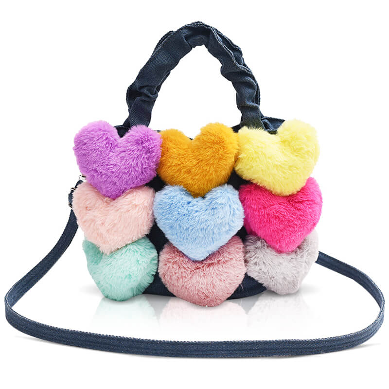 Plush Love Fluffy Hearts Handbag