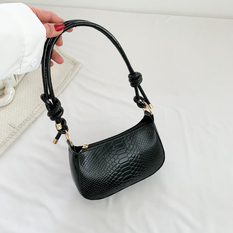 Trendy Glossy Metallic Color Handbag
