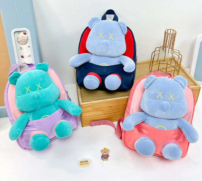 Cute Toddler Kids Backpack with Teddy Bear