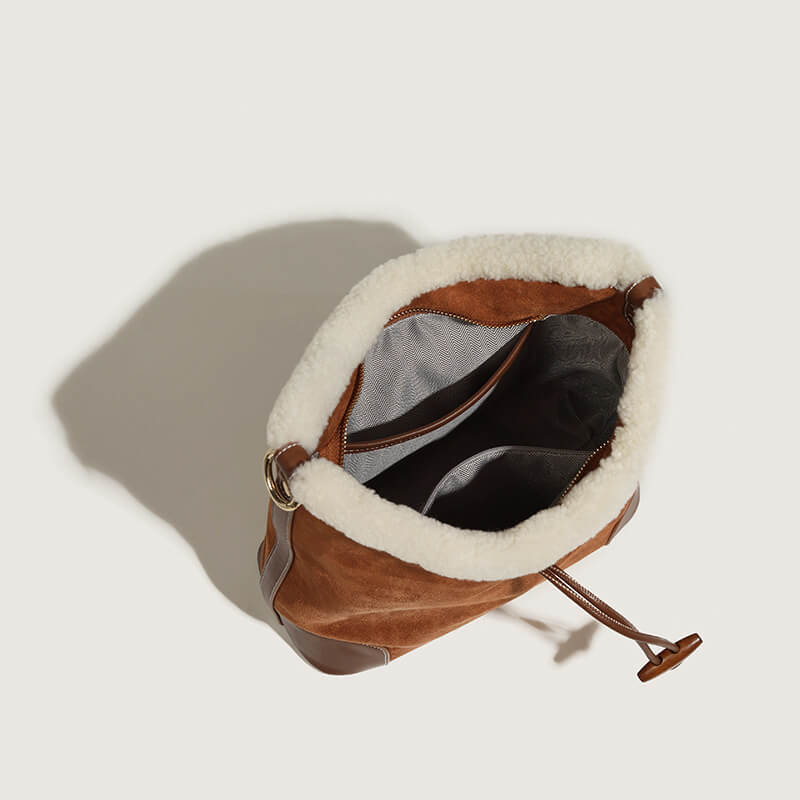 Woven Faux Fur Women's Autumn & Winter Handbag