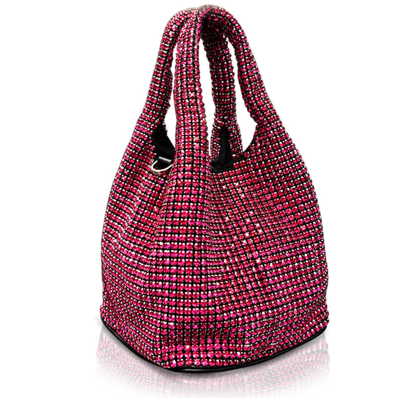 Rhinestones Bucket Design Handbag