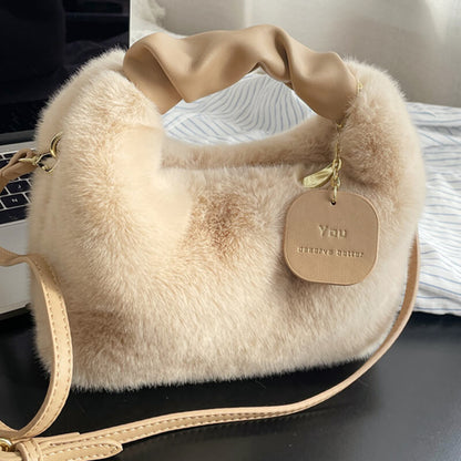 Faux Fur Plush Handbag for Women