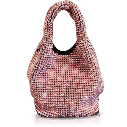 Rhinestones Bucket Design Handbag