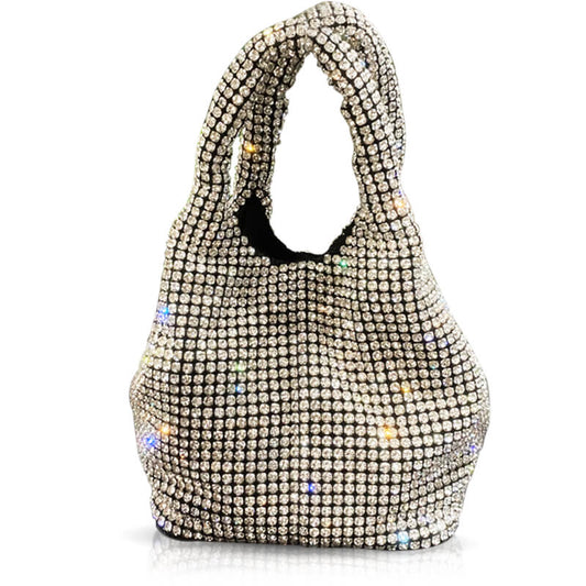 Rhinestones Bucket Design Handbag
